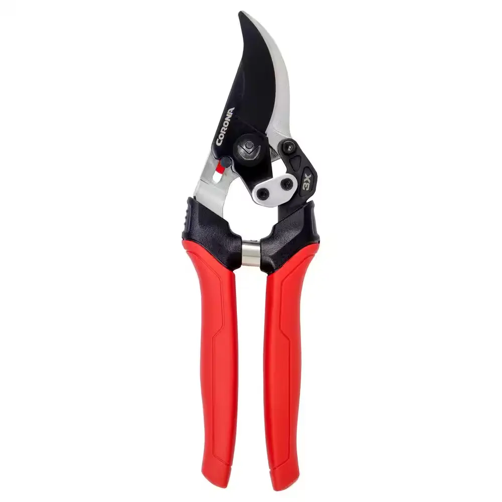 3/4" High Carbon Steel Bypass Pruner Non Stick Blade Ergonomic Garden Shears