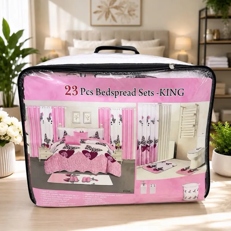 4 bedspread 23-Piece Complete Bedding Set, Geometric Bedroom Bundle, Full Suite Bedding Collection with 24-Piece Comforter Set Inclusions