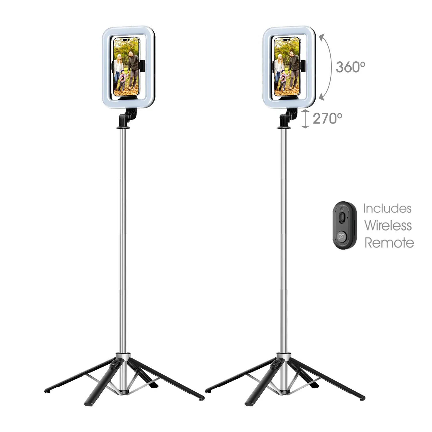 2*Updated SpotLight Tripod Stand with 9" LED Light