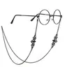 Unisex Gothic Fashion Decorative Eyeglasses Lanyard - Durable Black Bat & Spider Spooky Touch Secure Chain, Halloween Party Accessory, Compatible with Sunglasses & Eyeglasses