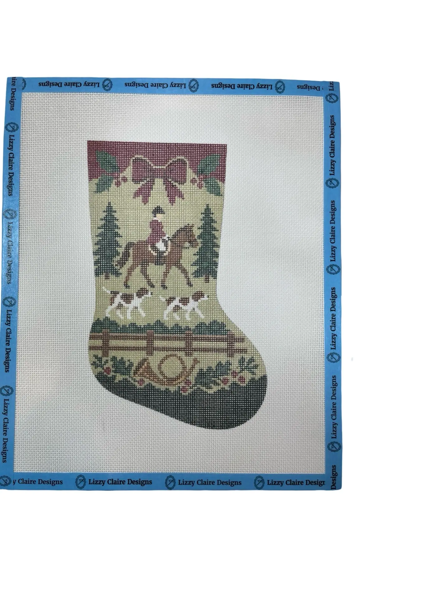 English Hunt Christmas Stocking - 18 mesh - 10 x 12 - Needlepoint Canvas