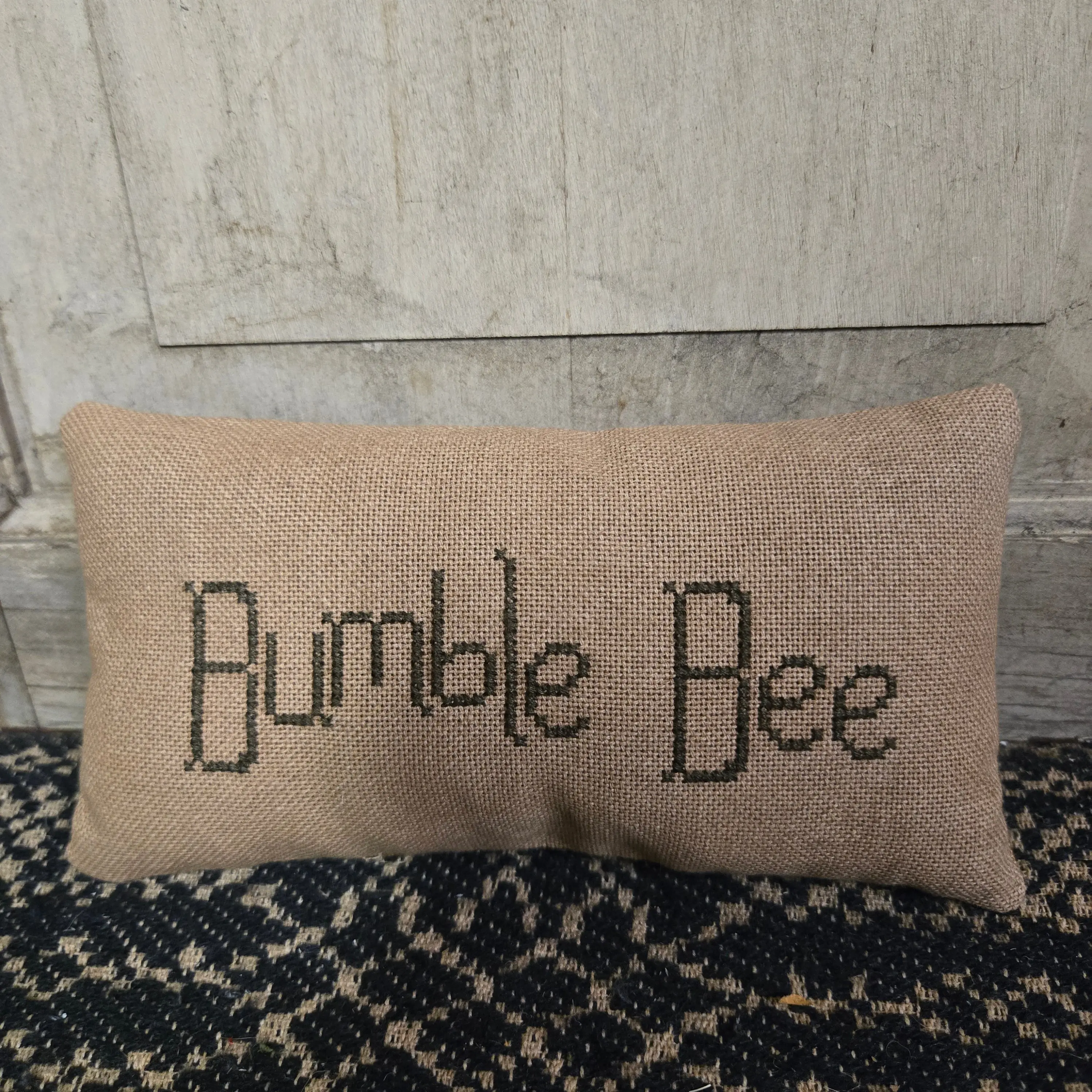 Bumble Bee Cross Stitch Pillow