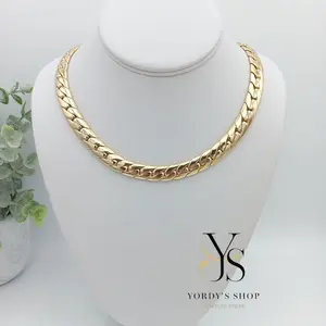 Yordy Royal Gold Cuban link chain, 14k gold plated, high quality.