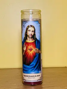 Sacred Heart Jesus Candle, Home Decor, Room Decor Accent for Home Supplies