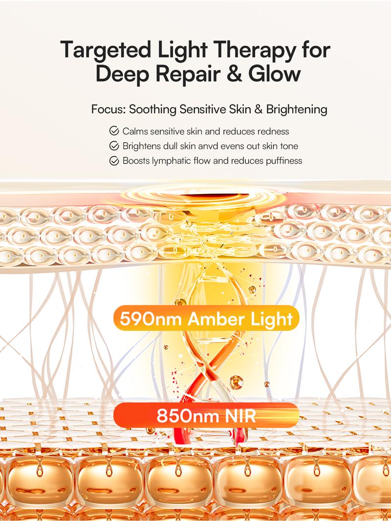 【LIVE ONLY】INIA GLOW Neck & Chest Red Light Mask – 850nm NIR | Fade Wrinkles & Spots | Lift & Firm in 4 Weeks - Red Light Skincare Device with 2600mAh Rechargeable Controller, Clinic-Grade, Full Coverage