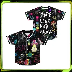 New Arrival 2026 DJ LSDream Mushroom Rave Baseball Jersey - Gift for Music Fans EDM Fan, For The Raver in the world Rave Music Gift for Fans Gifts for Women and Men Shirt 10907