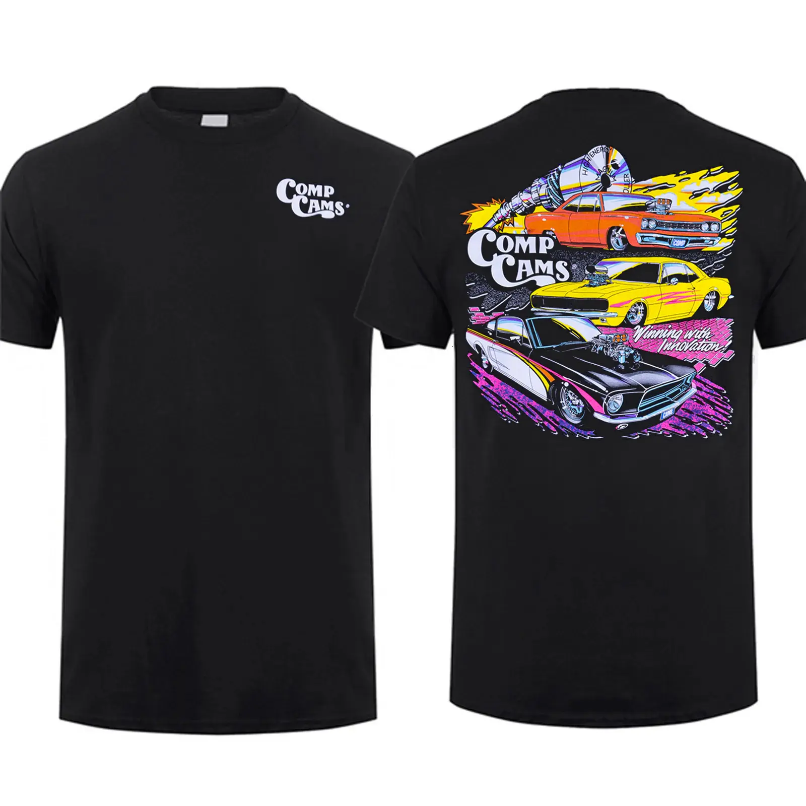 COMP Cams 90's Pro Street T-Shirt, Gift for Truck Lover, Unisex Casual Shortsleeve Crewneck 100% Cotton, Top Menswear