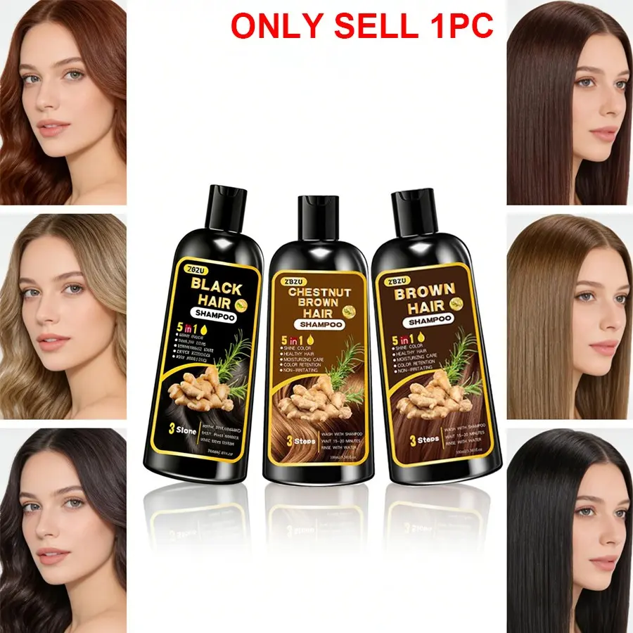 5in1 All-In-One Hair Dye & Care Shampoo – Available in 3 shades, this ginger-infused shampoo combines coloring and nourishing. Ideal for daily care & at-home coloring, it suits all hair types for long-lasting color and strong, healthy hair. Haircare