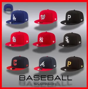Size 71/4 MLB Team Logo Flat Bill Hat – New Era Snapback Baseball Cap with Dodgers Yankees White Sox Pirates Braves Cardinals Collection, Premium Embroidered Design for Men Women, Streetwear Urban Fashion, TikTok Trending Viral Sports Accessory Hat