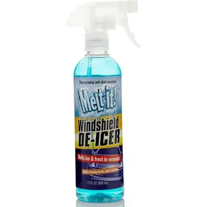 Windshield De-Icer. Instantly Melts Ice & Winter Frost for Car Windshields, Windows, Mirrors, Key Locks, & Latches, Snow Melting Defrost Liquid for Car Window Cleaner, 17 Fl Oz Spray