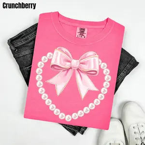 Pretty Pearl Heart Comfort Colors T-Shirt 'CMNLB'