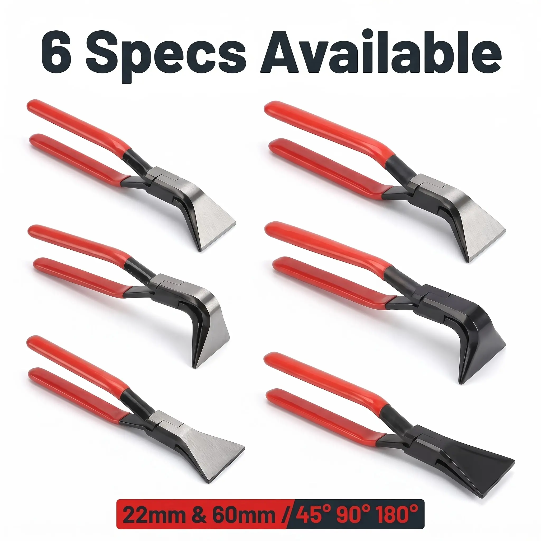 3-Piece Folding Metal Bending Pliers Set, Manual Edging Tool with 45/90/180 Degree Angles and Optional 22mm/60mm Sizes