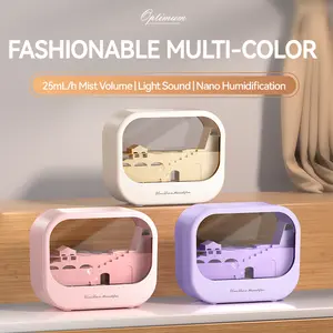 New Creative Transparent Aromatherapy Machine USB Plug-In Desktop Candle Light Home Humidifier, Essential Oil Diffuser for Relaxing Atmosphere