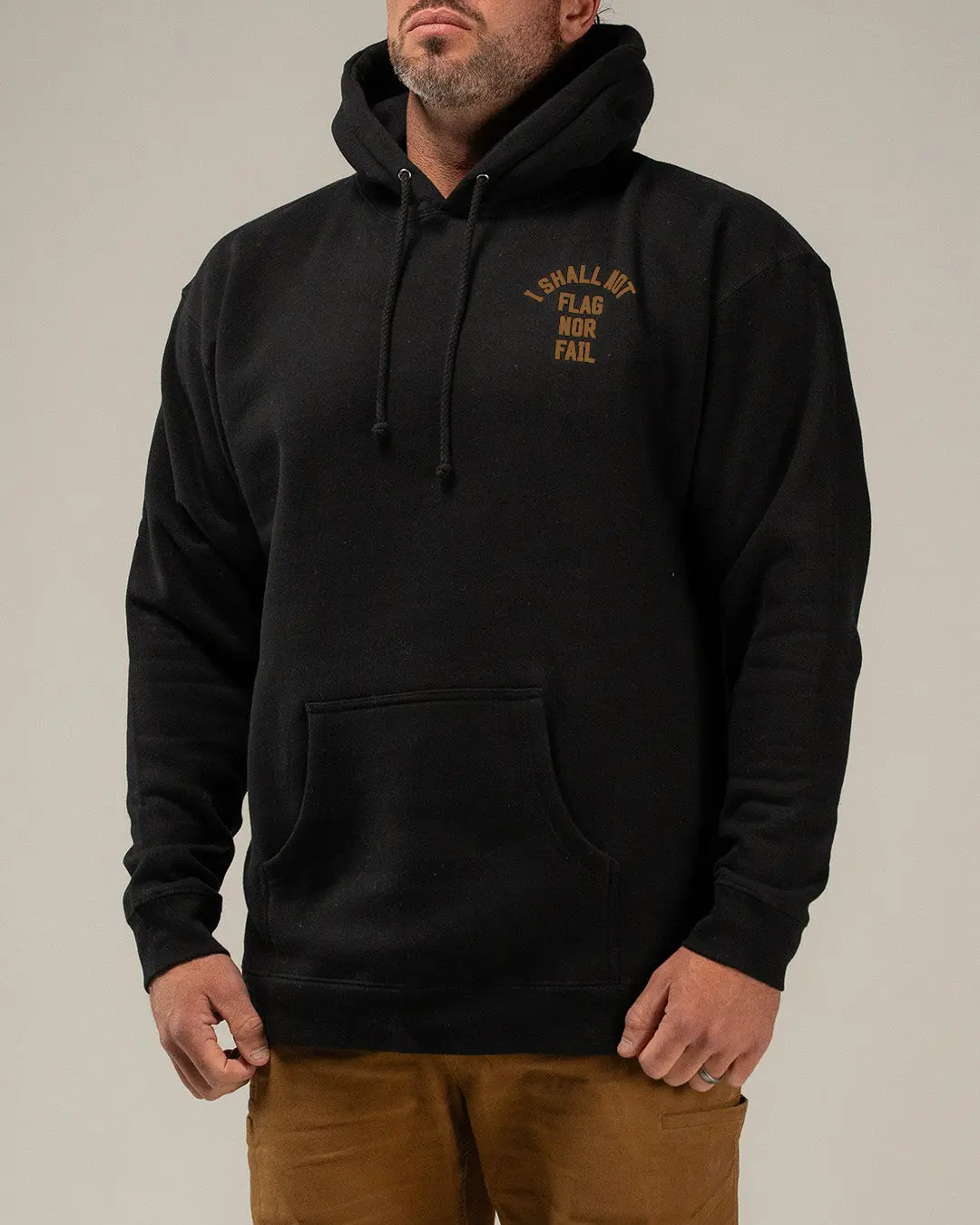ANTHEM HOODIE - BLACK/BROWN