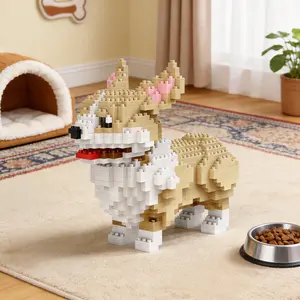 Cartoon Animal Micro Mini Building Blocks Set, 3D DIY Puzzle, Cute Dog Designs, Rich Colors, Pet Lover Gift, Home & Office Decor
