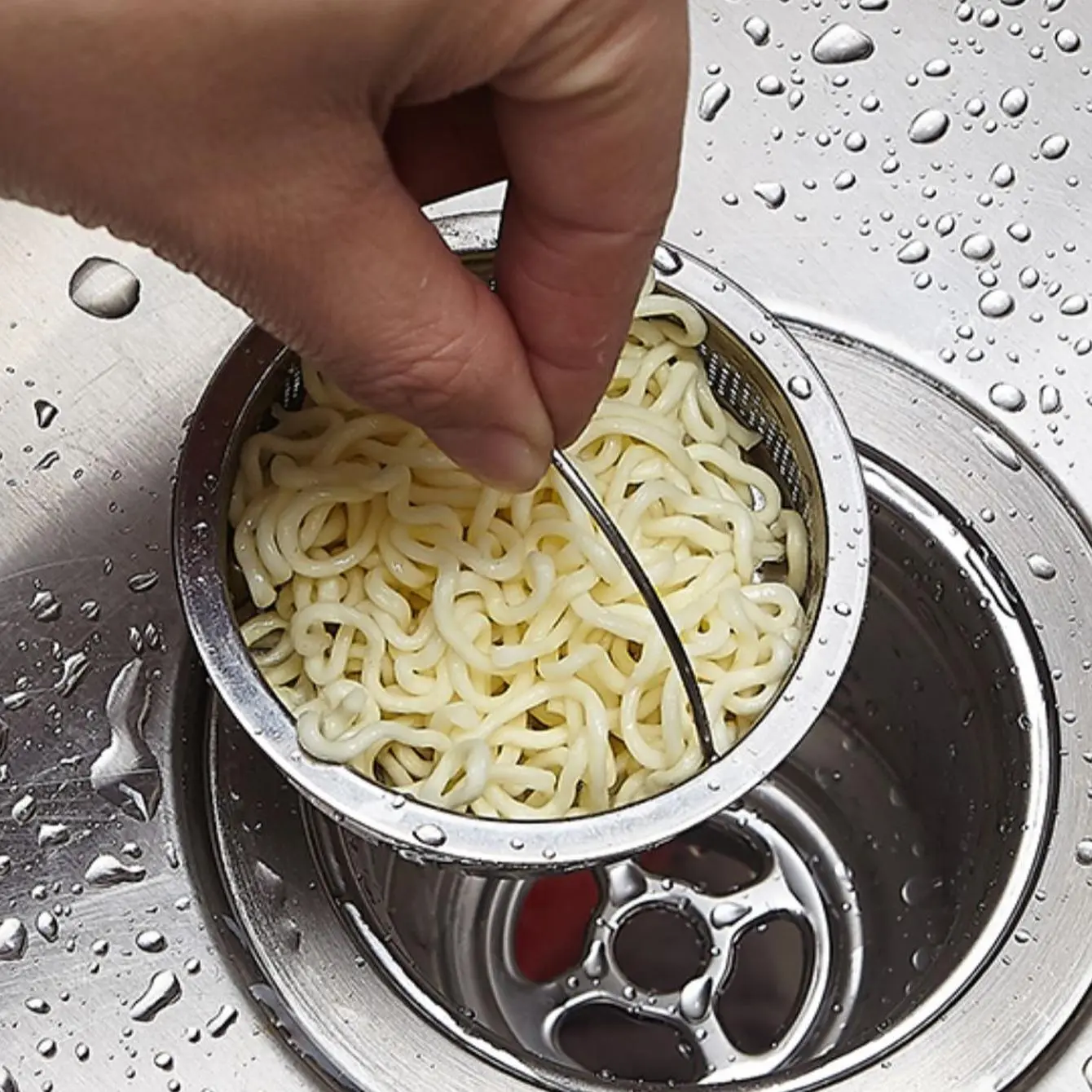 Stainless Steel Kitchen Sink Water Strainer, Kitchen Sink Filter Basket, Kitchen Strainer Basket, Filter Basket, Food Strainer, Sink Accessories, Household Kitchen Accessories
