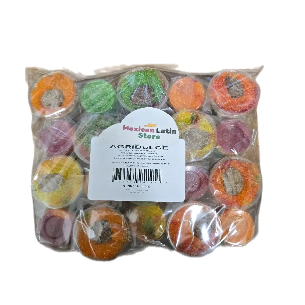 Vasito de Sabores con Saladito 20 Pieces Variety Candy Pack Sour Flavored Candy with Salted Prunes and Sweet Sugar Crystals