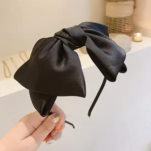 Women Oversize Big Bows Hairband Hair Hoop Imitation Fabric Hair Bows HeadBand For Teens