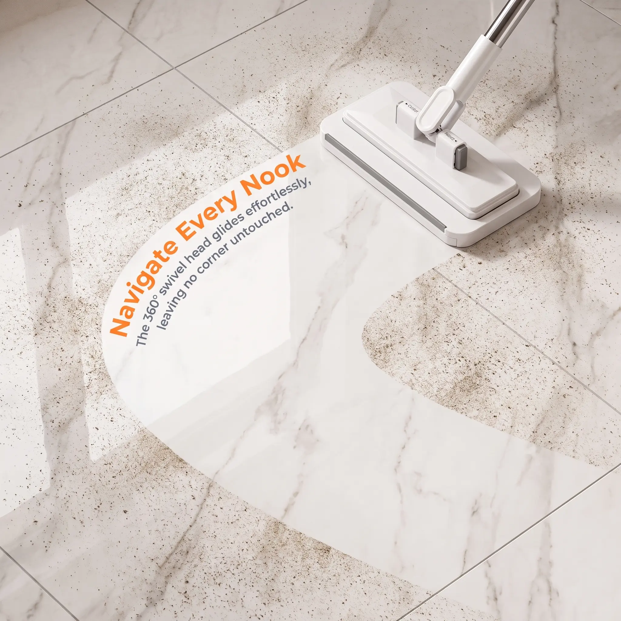 360° Rotatable Flat Floor Mop Hands Free Press Type Mop Multifunctional Household Cleaning Mop For Home Bathroom Kitchen Living Room