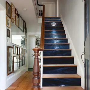 Starry Sky Pattern Stair Sticker, 13pcs/set Waterproof Self-adhesive Wall Sticker, Removable Wall Decal for Home Living Room Bedroom Decor