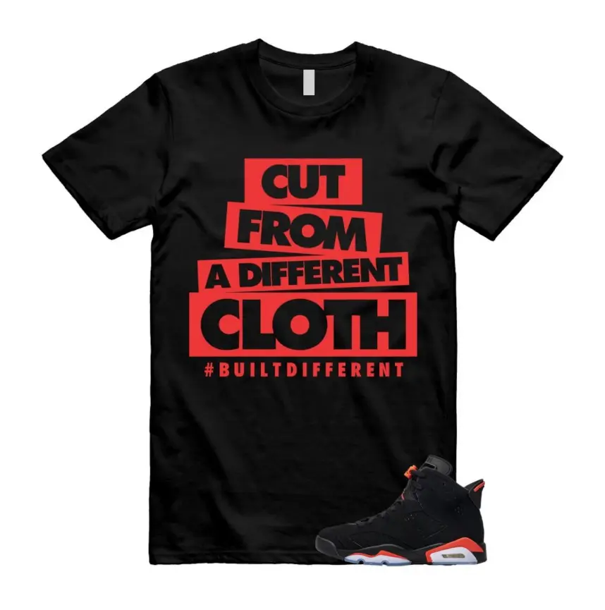 6 Reverse Infrared Black Red T Shirt Match CLOTH, 6 Reverse Infrared Black Red Outfit, 6 Reverse Infrared Shirt, 100% Cotton, Classic Fit Casual Short Sleeve Tee