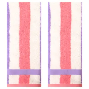 REGALWOVEN Hand Towels Striped Cotton Absorbent Soft Decorative Towel for Bathroom 13" x 29"