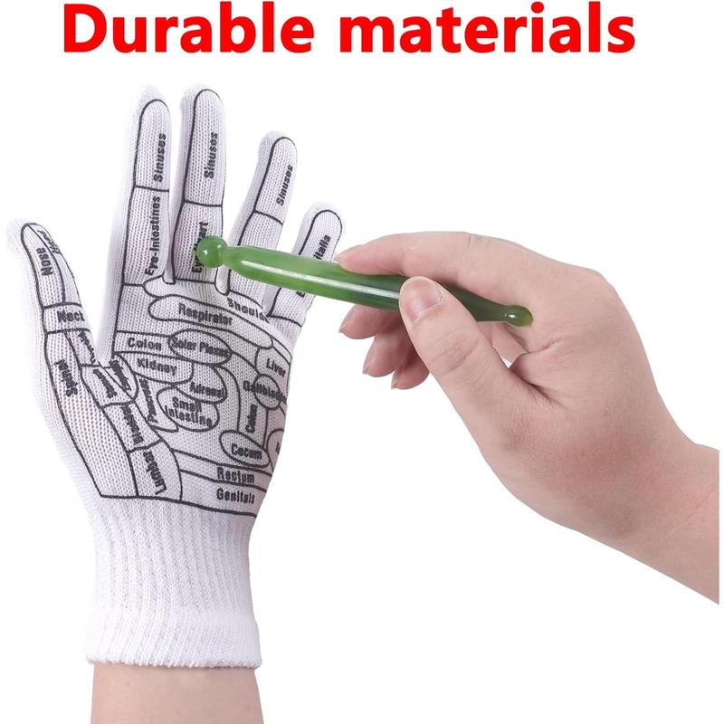 1 Set Reflexology Socks with Tools and Gloves Set,Unisex Pressure Point Socks with Reflexology Tools,Acupuncture Socks Kit for Foot Massage, Foot Massage Sock Guide,Hand Tools Kits