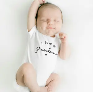 Custom "I Love My" Baby Bodysuit - Personalized Infant Outfit with Name Options (Nana, Dada, Papaw & More) - Soft 100% Cotton Baby Gift for Grandparents, Mother's Day, Father's Day, Baby Shower