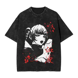 valentine shirts  Men Women T Shirt Call of the night Nazuna   Washed T Shirts Hipster  Summer Tee Shirt Y2K Retro Print Cotton 12Tops Hot Sale