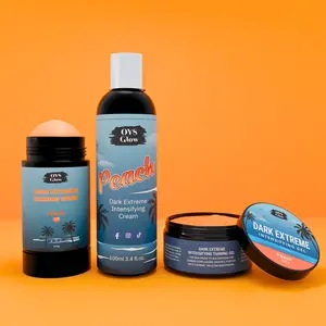 Dark Extreme Intensifying Peach Tanning Gel, Cream & Sunbed Wand | Tanning Accelerator for Outdoor & Indoor Skin Tanning & Sunbeds Skincare