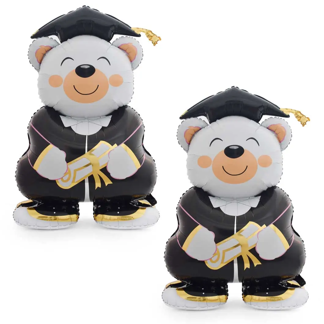 Graduation Bear Balloon Graduation Foil Balloons Congrats Grad Brown Bear Mylar Balloons for Class of 2025 Decorations Graduation Party Decorations Supplies