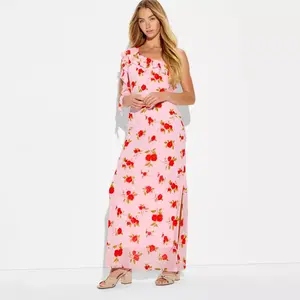 Women's Ruffle One Shoulder Midi Bodycon Dress - Wild Fable