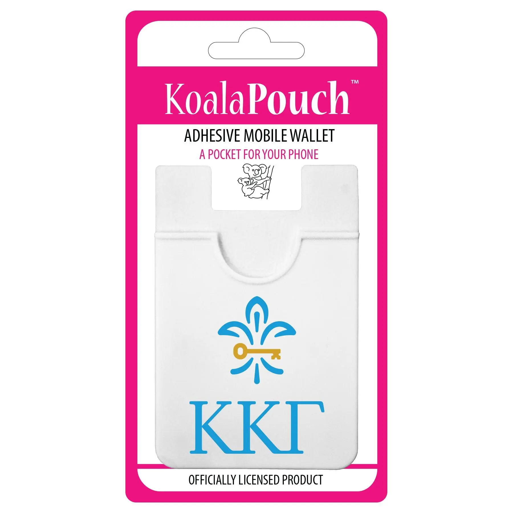 Kappa Kappa Gamma Logo Koala Pouch - Adhesive Phone Wallet