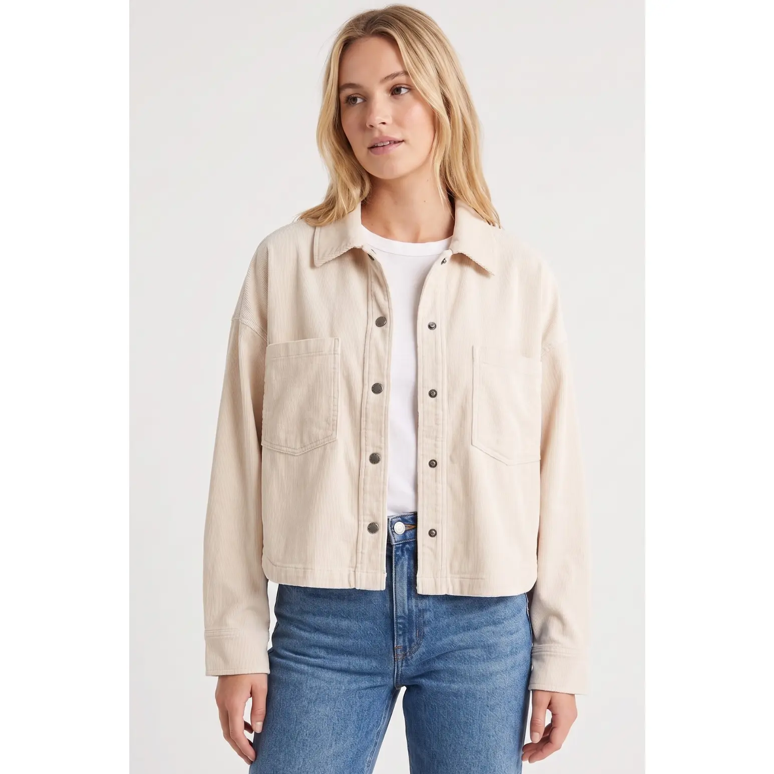 Jill Corduroy Cropped Shacket