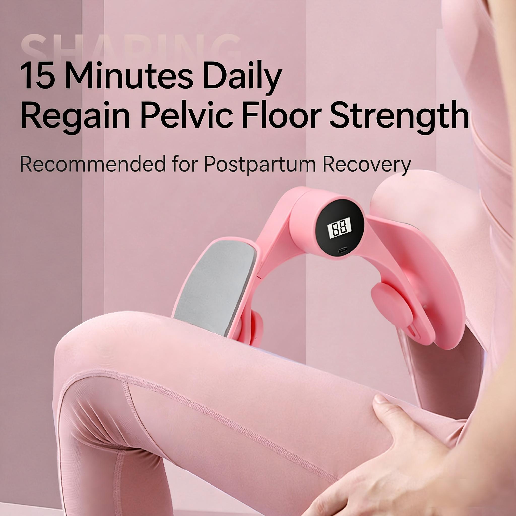Women's LED Display Thigh Trainer - 360° Adjustable Pelvic Floor & Glutes Exerciser, 4-Level Resistance (15-30 lbs), Gym Gear for Firm & Strengthen Thigh, Target & Tone Lower Body Home Workout, Firm And Strengthen Thigh