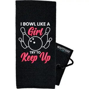 Funny Bowling Towel - Bowling Ball Cleaning Towel, Practical Bowling Accessories, Ideal Bowling Gift for Bowling Enthusiasts