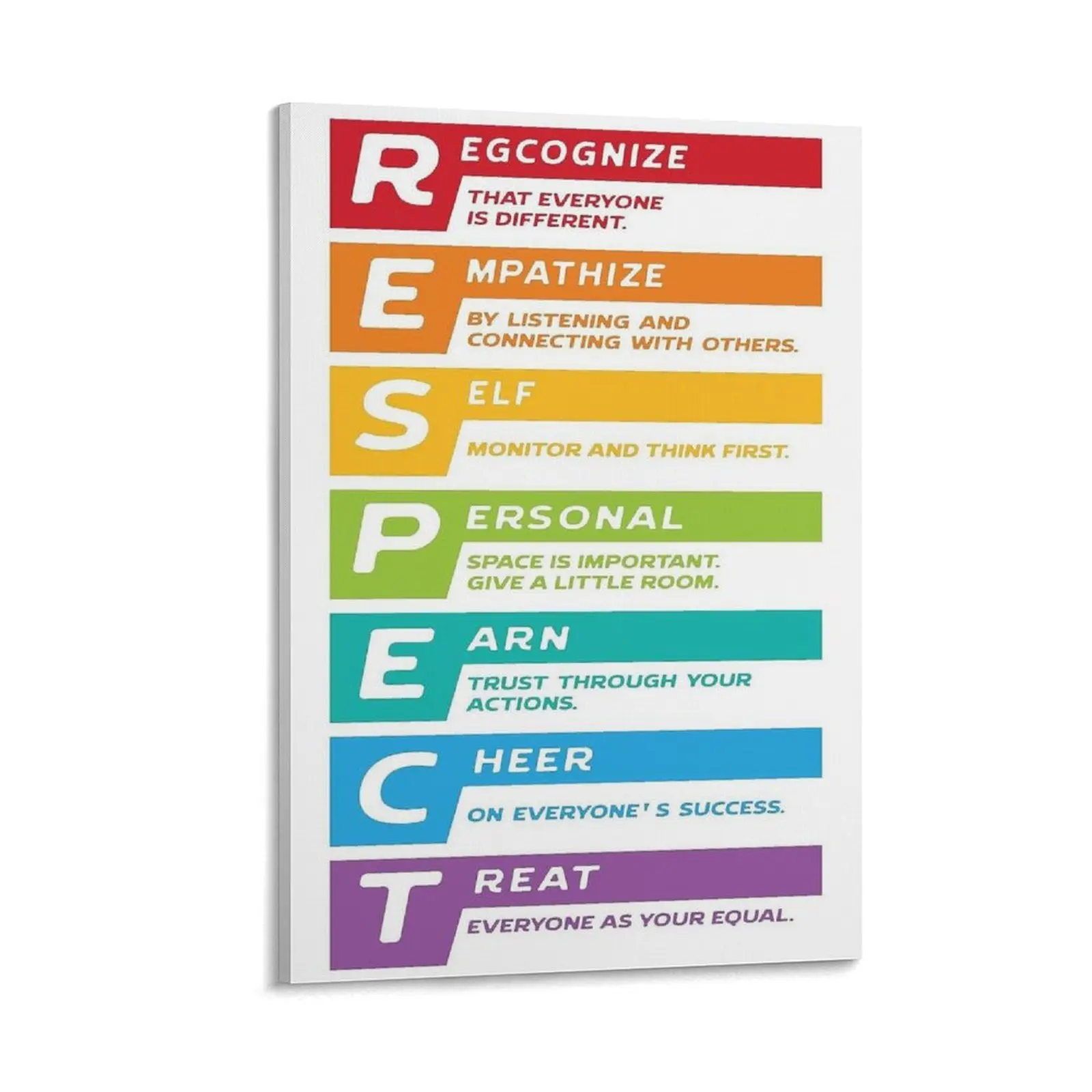 Respect In Classroom Poster Motivational Poster Teacher Poster Teacher Poster Back to School Decoration Canvas Poster Bedroom Decor Sports Landscape Office Room Decor Gift Frames Ornaments Wall Artistic Print Photo