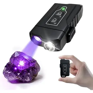 Rechargeable EDC Flashlight,  Flashights,365nm UV Flashlight Black Light, Multi-Mode Small  Flashlight for Camping, ,Pet  Detection, Curing, Rocks