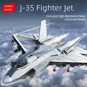 New Elegant Fighter Jet Building Block Model Kit, Hobby Collection Display Piece, Decorative Ornament, Holiday Birthday Gift