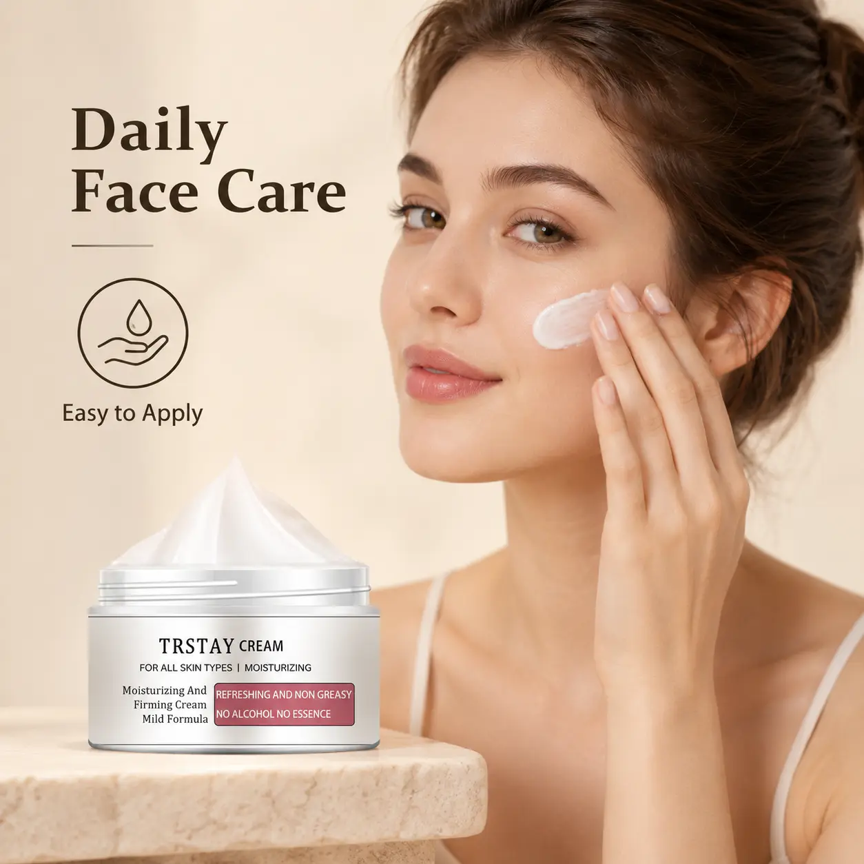 Vitamin C Facial Moisturizer, Lightweight Hydrating Cream with Hyaluronic Acid for Dry Skin & Radiant Complexion, 50g, Moisturizing instant moisture, Face, Hydration Boost, All Skin Types, Radiant Finish, Included Guide, One Piece