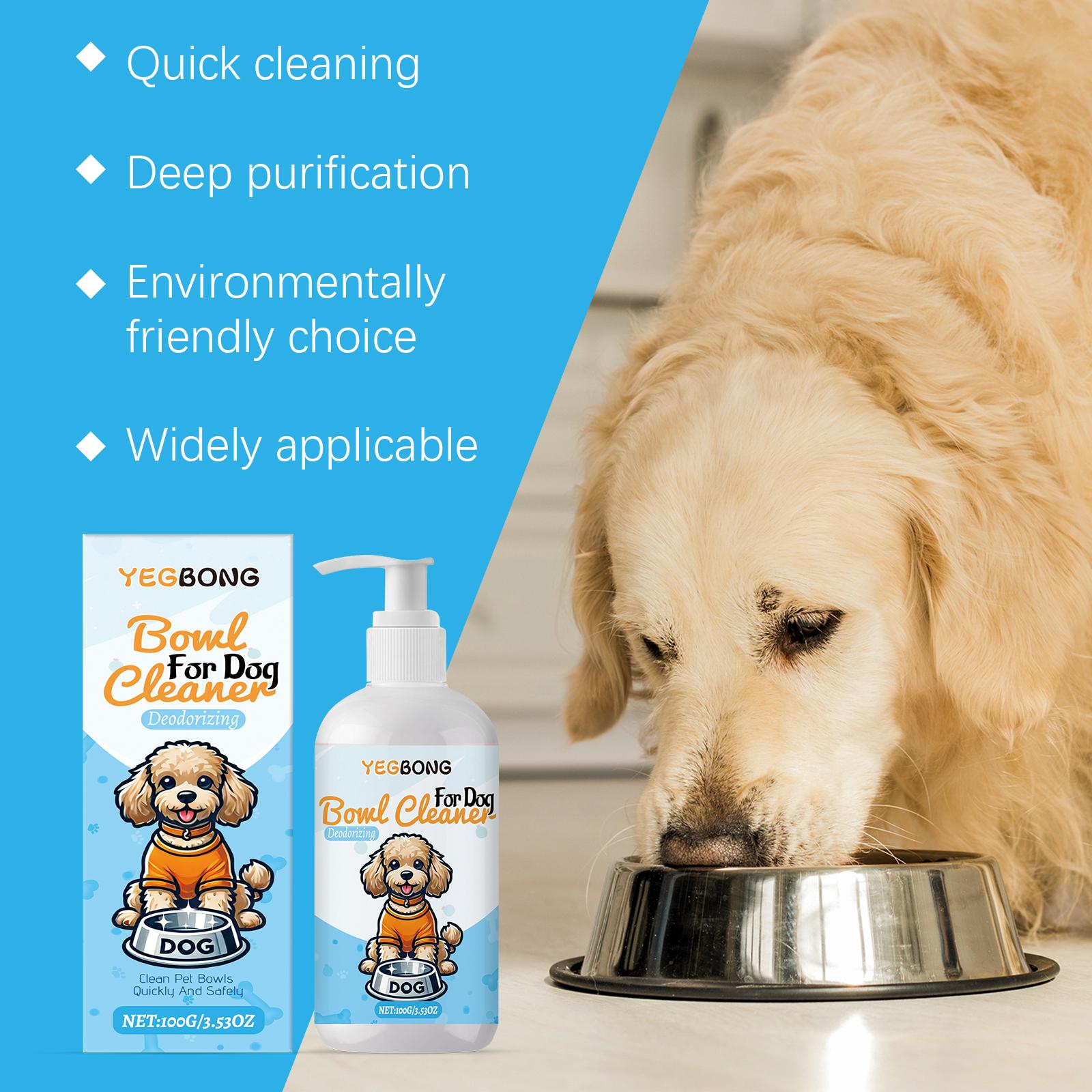 Pet Bowl Cleaner | Safe Dog Cat Dish Soap | Remove Saliva Grease & Odor | Non-Toxic Foaming Cleanser
