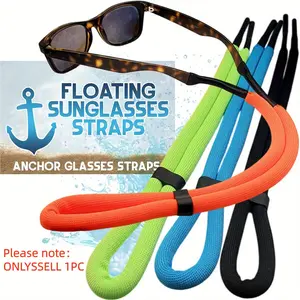 1pc Floating Glasses Rope, Buoyant Fashion Glasses Lanyard with Fixing Strap, Easy to Find, Suitable for Water Sports Such as Boating, Fishing, Kayaking, Paddle Boarding and Swimming Pools, Preventing Glasses from Sinking into the Water