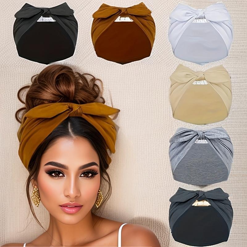 4pcs Women'S Elastic Headbands - Elastane, Solid Colors (Black, Brown, Green, Beige, Leopard Print, Gray) with Turban Twist Knot Design, Versatile for Sports & Daily Use, All-Season Comfort, Versatile Headwear | Stylish Headbands | Comfortable Fit 4pcs Women'S Elastic Headbands - Elastane, Solid Colors (Black, Brown, Green, Beige, Leopard Print, Gray) with Turban Twist Knot Design, Versatile for Sports & Daily Use, All-Season Comfort, Versatile Headwear | Stylish Headbands | Comfortable Fit