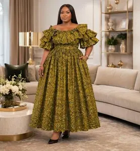 Olive Majesty Ruffle Gown – Regal, Feminine, Unforgettable