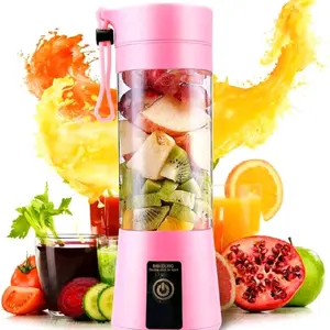 Portable USB Rechargeable Blender For Smoothies, Shakes, And Juices - 380ml Personal Size With 6 Blades, Perfect For Travel, Gym, And Outdoor Activities
