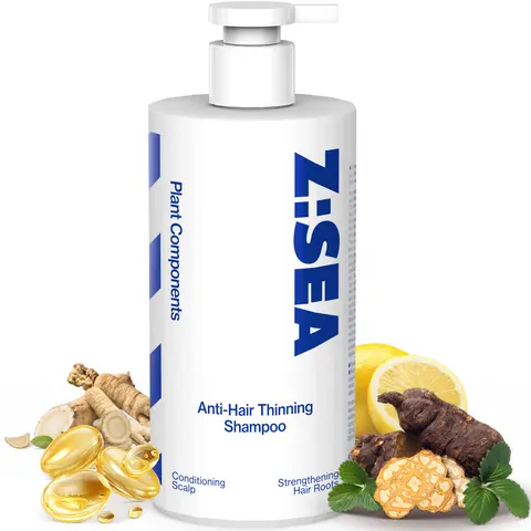 Z:SEA Shampoo for Thinning Hair – Unisex, Promotes Hair Growth and Strengthens Hair; Contains Ginseng Extract and Amino Acid-Based Cleansing Ingredients ( 500 mL )