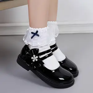 Girls' Mary Jane shoes, low-top upper and TPR sole - fastened with straps, round toe design, suitable school uniforms, performances, and casual wear - children's shoes