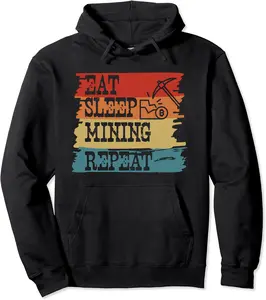 Eat Sleep Mining Repeat Crypto Coin Altcoin Mine Design Pullover Hoodie - Nestorporas Shop 72B09DT74Y99