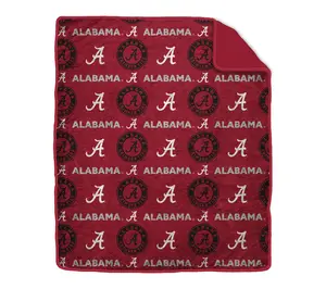 Pegasus Sports NCAA Tonal Wordmark Faux Fur Bla nket