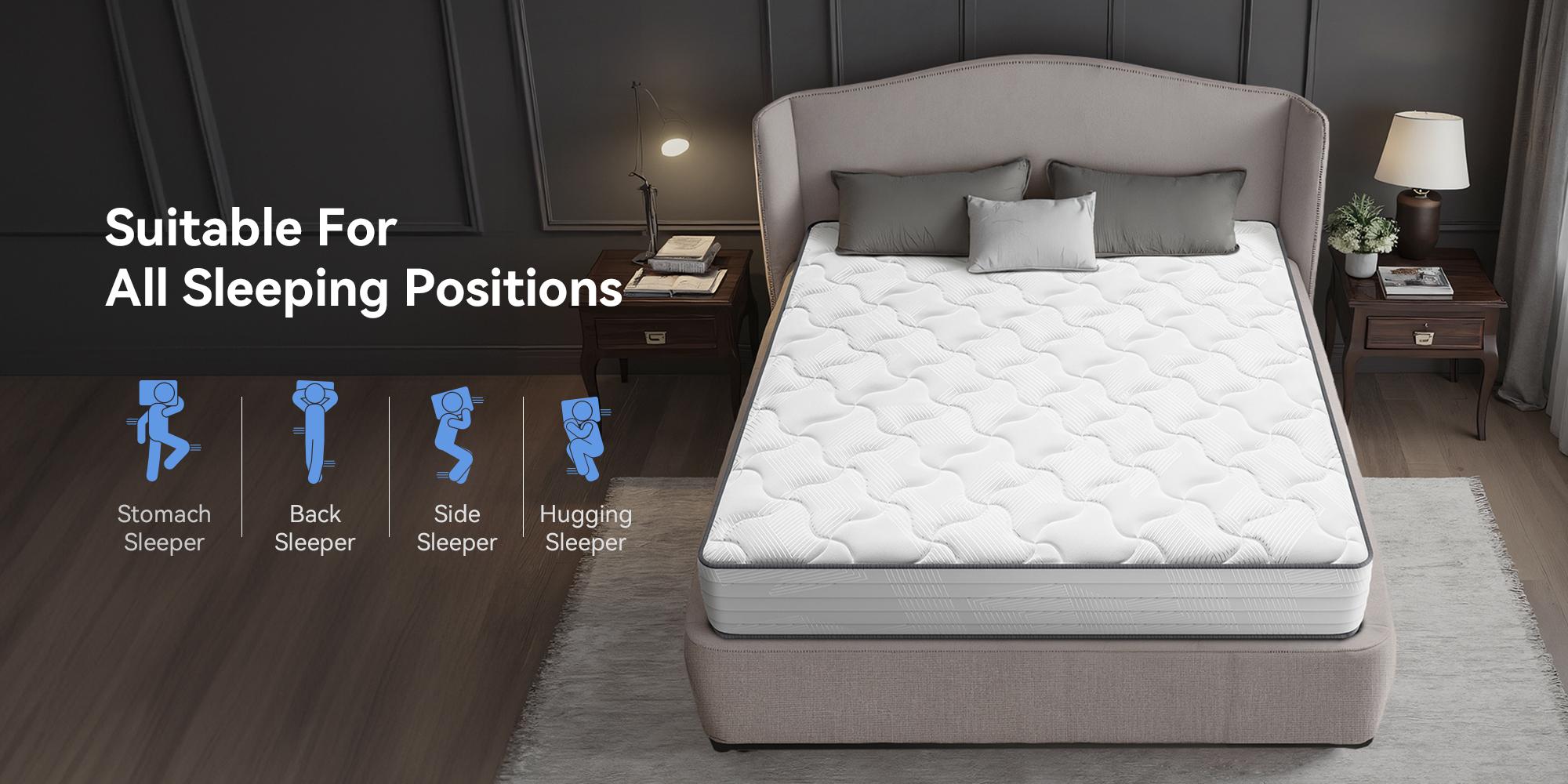 80x39" Twin XL Hybrid Mattress - Medium Firm Bed in a Box with Cooling Gel Memory Foam & Pocket Spring, Ergonomic Body Alignment & Motion Isolation, Pressure Relief for Dorm, Guest Room & Hotel